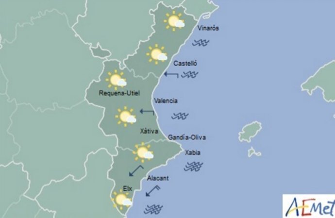 Cielos prácticamente despejados en la mayoría de la región