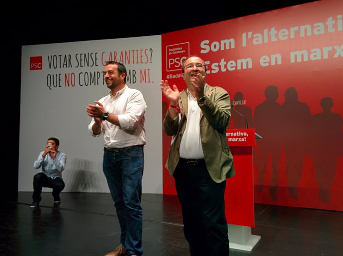M.Iceta (PSC) al costat de A.Pastor en un acte a Badalona