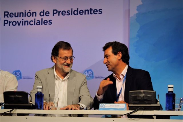 Mariano Rajoy y Biel Company en la Reunión de Presidentes Provinciales del PP