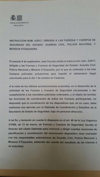 Fiscalía faculta al mando de Interior para convocar a los cuerpos policiales cuando considere