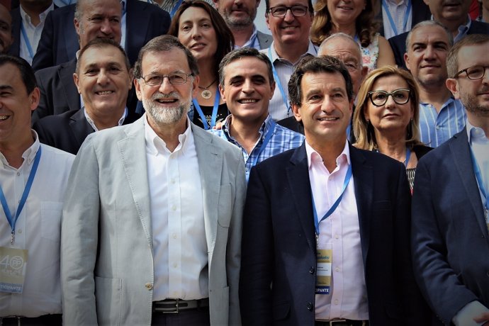 Mariano Rajoy i Biel Company en la Reunió de Presidents Provincials del PP