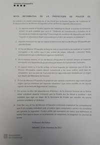 La Jefatura de Mossos cumplirá las órdenes de la Fiscalía