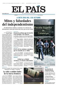 Primeras páginas de los diarios llegados esta noche a nuestra redacción