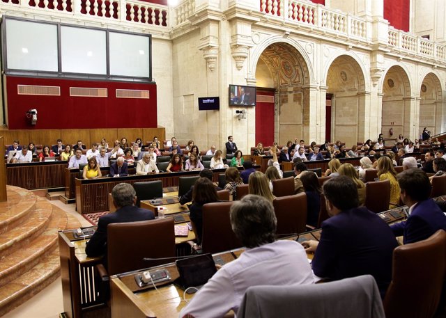 Votación en el Pleno del Parlamento andaluz
