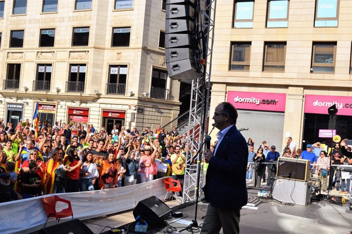 El conseller J.Turull en un acte a Lleida