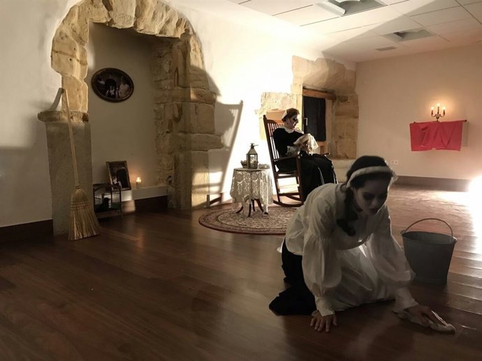 Puesta en escena de 'La noche del cuervo'