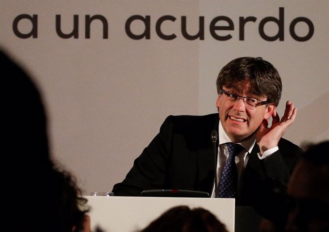 Carles Puigdemont en un acto