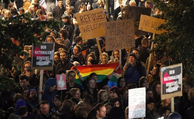 Manifestación contra AfD en Berlín