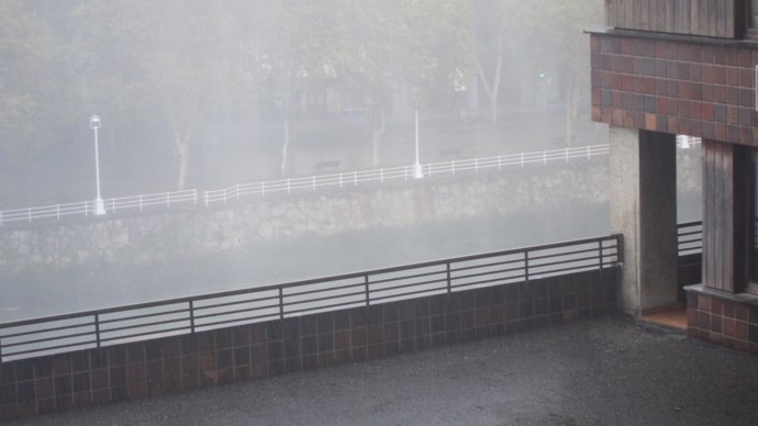 Fuertes lluvias en Bilbao
