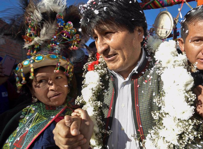 Bolivia's President Evo Morales attends a ceremony in Potosi, Bolivia, August 23