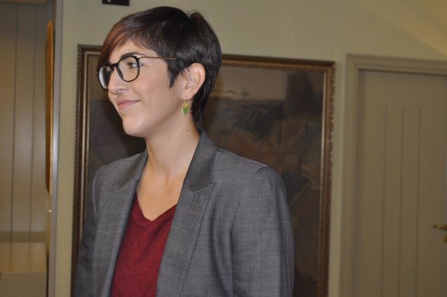 La presidenta de las Cortes de Aragón, Violeta Barba