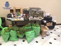Sucesos.- Detenidas tres personas con 100 plantas de marihuana en una vivienda de Morón de la Frontera
