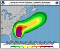 El huracán 'María' se debilita y se convertirá en tormenta tropical el martes o el miércoles