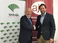 Unicaja Banco renueva su colaboración con las 600 empresas asociadas a la AJE en Málaga