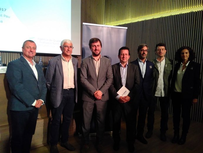 El conseller A.Comín en la presentació d'un centre d'innovació