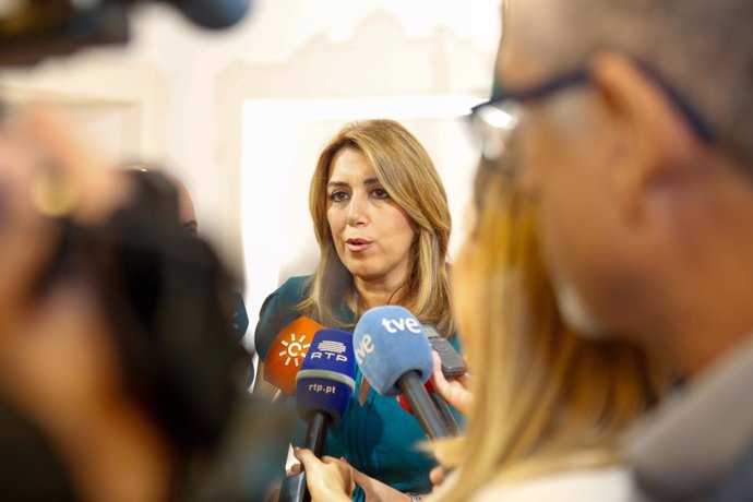 Susana Díaz, presidenta de la Junta, en Portugal