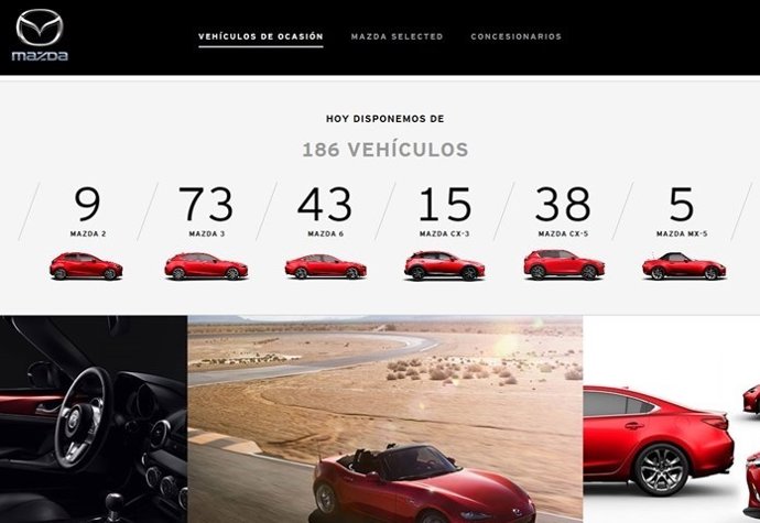 Web Mazda vehículos de ocasión