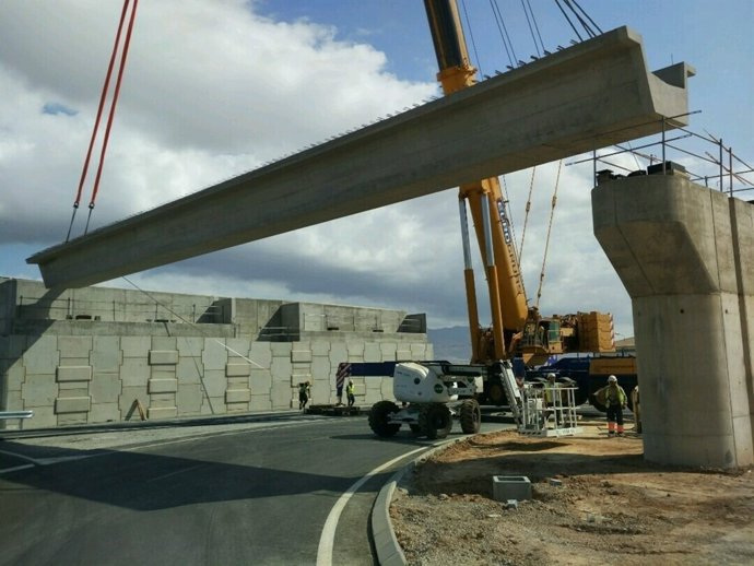 Obras en la variante de Roquetas de Mar