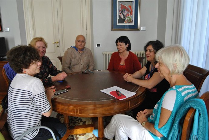 Concha Masa con los colectivos musicales.
