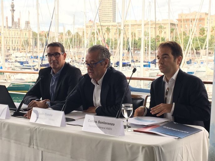 Jordi Freixas, Luis Conde y Carlos Sanlorenzo (Salón Náutico de Barcelona)