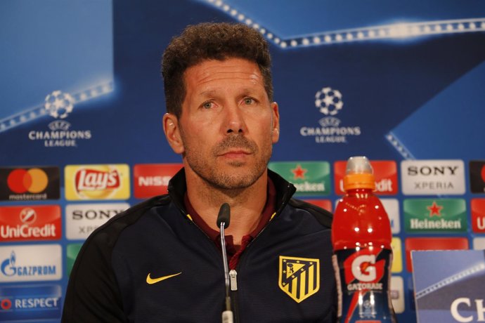 El entrenador del Atlético de Madrid Diego Pablo Simeone