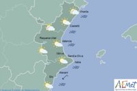 Lluvias débiles este jueves en norte de la Comunitat y máximas en descenso en el interior