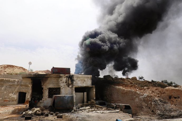 Bombardeig sobre Maar Zita, a la província siriana d'Idlib