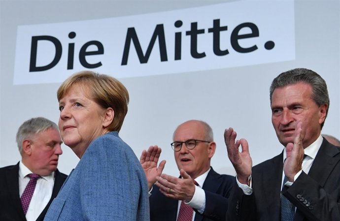 Angela Merkel després de conèixer-se els resultats de les eleccions alemanyes