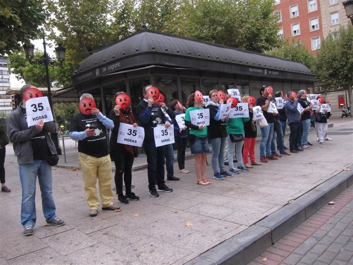 Momento de la protesta
