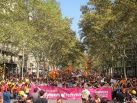 La Urbana cifra en 16.000 los asistentes a la manifestación estudiantil y la organización en 80.000
