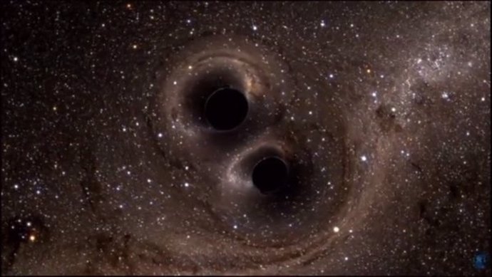 Imagen de archivo de una onda gravitatoria