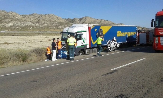 Accidente de tráfico en Osera de Ebro.