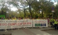 La AMPA del Rodríguez Almodóvar de Alcalá protesta ante Educación en demanda de las obras de la segunda fase