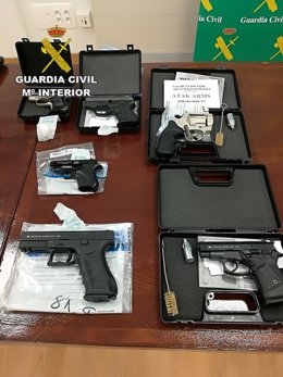 Armas requisadas por la Guardia Civil en la Operación RUGER