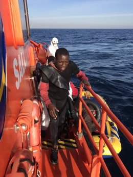 Inmigrantes rescatados en las costas gaditanas