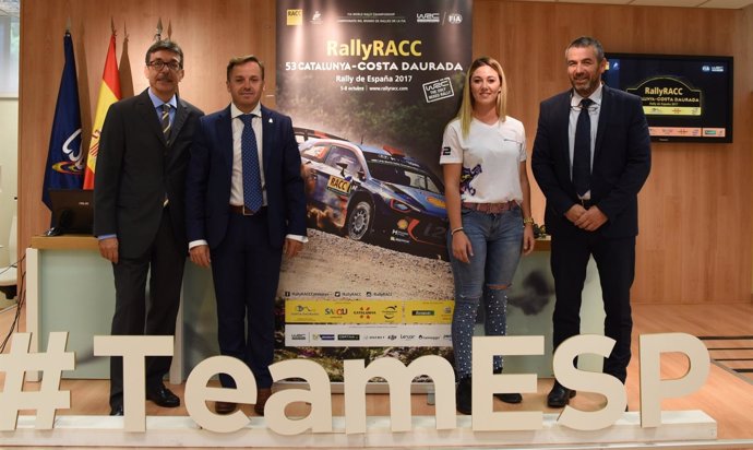 Barfull, Aviñó, Esteban y Mardarás en la presentación de Rally Cataluña
