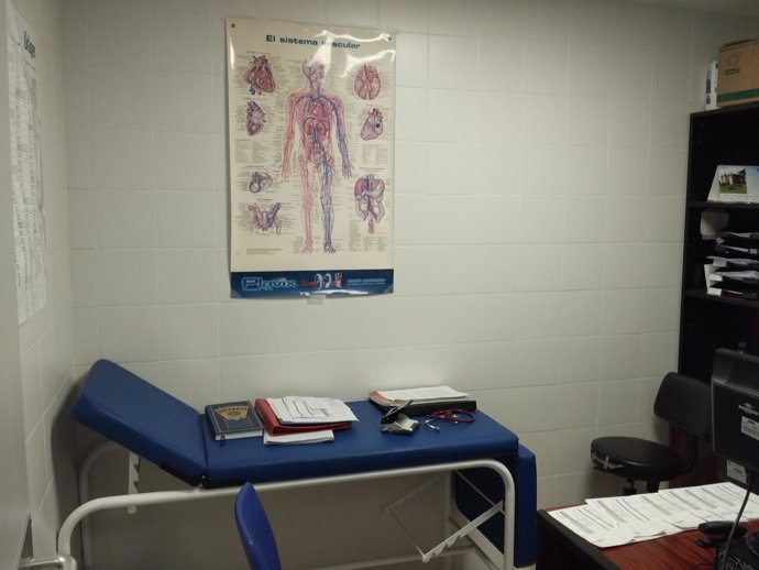 Camilla en una sala de nefrología en el Hospital de la Ribera