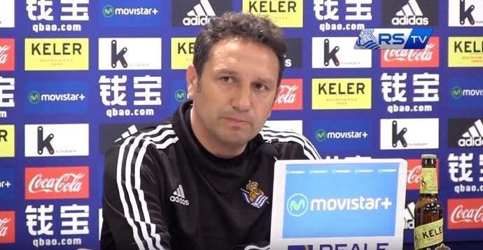 Eusebio Sacristán, entrenador de la Real Sociedad