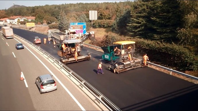 Los trabajos en la Autovía de Leitzaran.