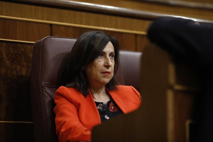 Margarita Robles en su escaño en el Congreso