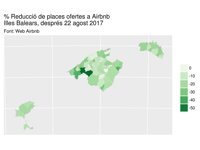 Disminuyen un 22% las ofertas de Airbnb en Baleares tras la reforma de la Ley turística, según Terraferida 