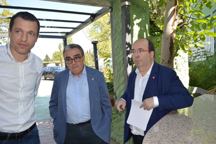 Óscar Ordeig, Àngel Ros i Miquel Iceta