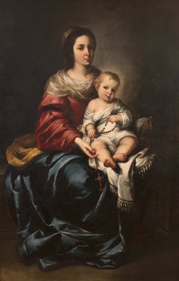 Virgen del rosario con el Niño Jesús, de Murillo