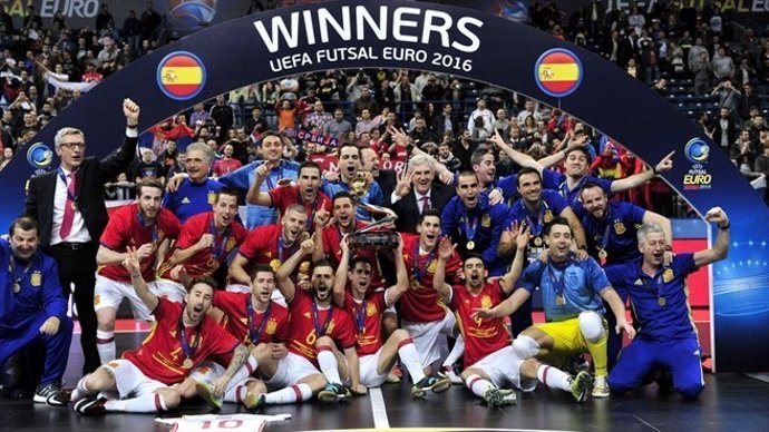 La selección española de fútbol sala, campeona de Europa 2016