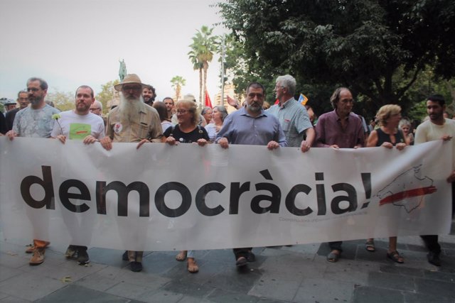Manifestación por la democracia en Cataluña