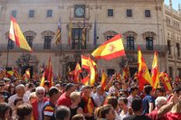 Concentración multitudinaria en Palma contra el referéndum de Cataluña