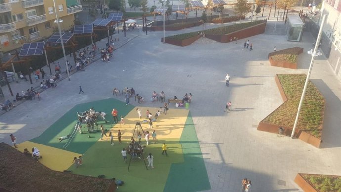 Plaza Joan Pelegrí de Sants-Montjuïc a Barcelona