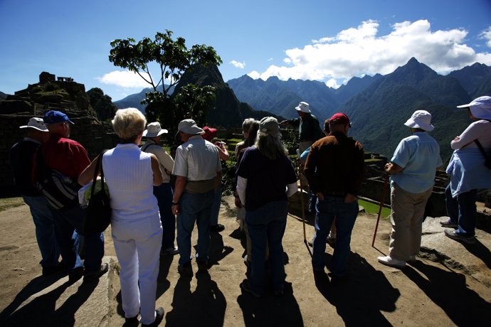 Turistas en Machu Pichu.