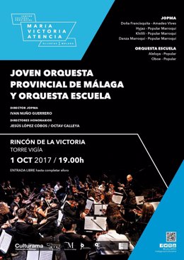 Cartel concierto jopma escuela orquiesta málaga diputación rincón