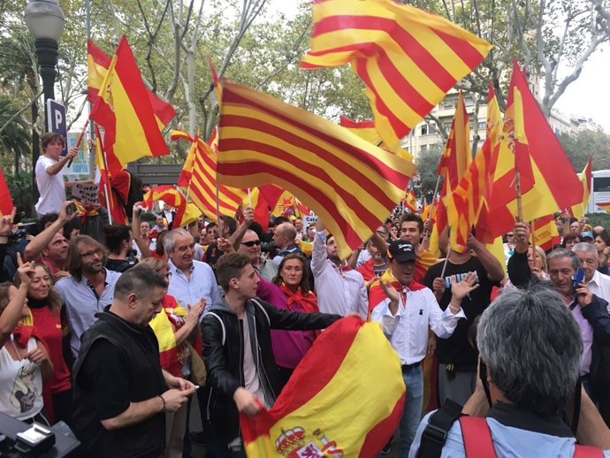Manifestació per la unitat d'Espanya a Barcelona